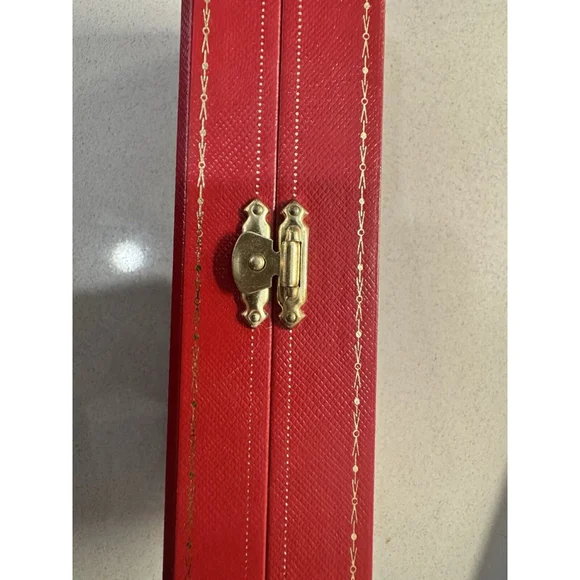 Cartier Santos BALLPOINT PEN F227815 Steel color lacquer gold plated Japan - Picture 15 of 16